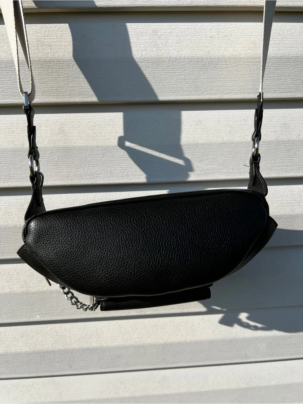 NEW Michael Kors 2-in-1 Leather Sling Purse Black Bag